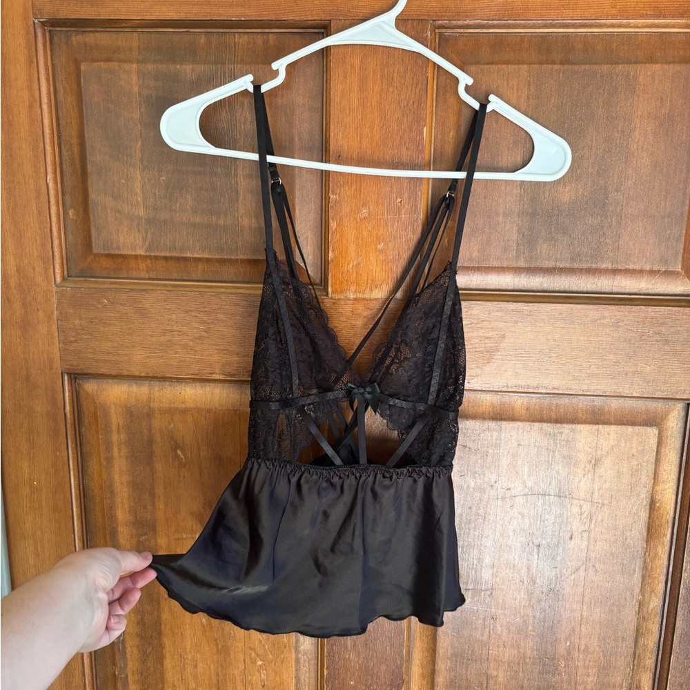 Goth Black Lace Babydoll top
